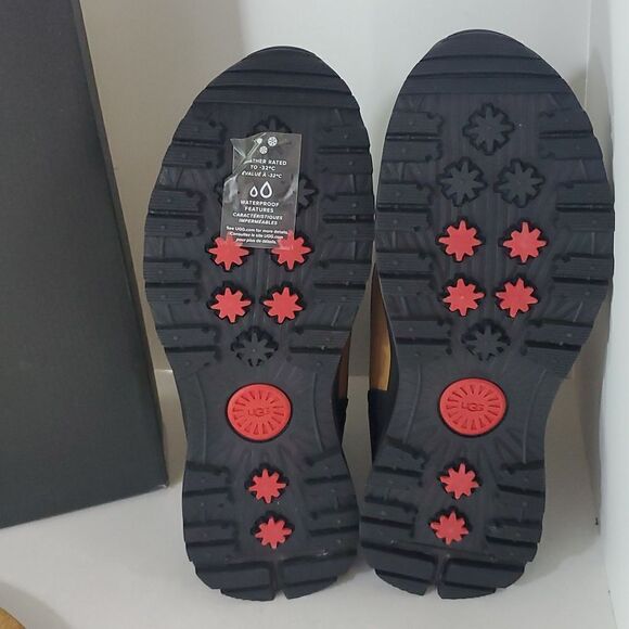 UGG Emmett Waterproof Leather Duckboot Chestnut Men's Size 10 NIB - Picture 8 of 13